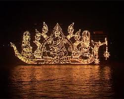 The Illuminated Boat Procession 2012 Nakhon Phanom Thailand